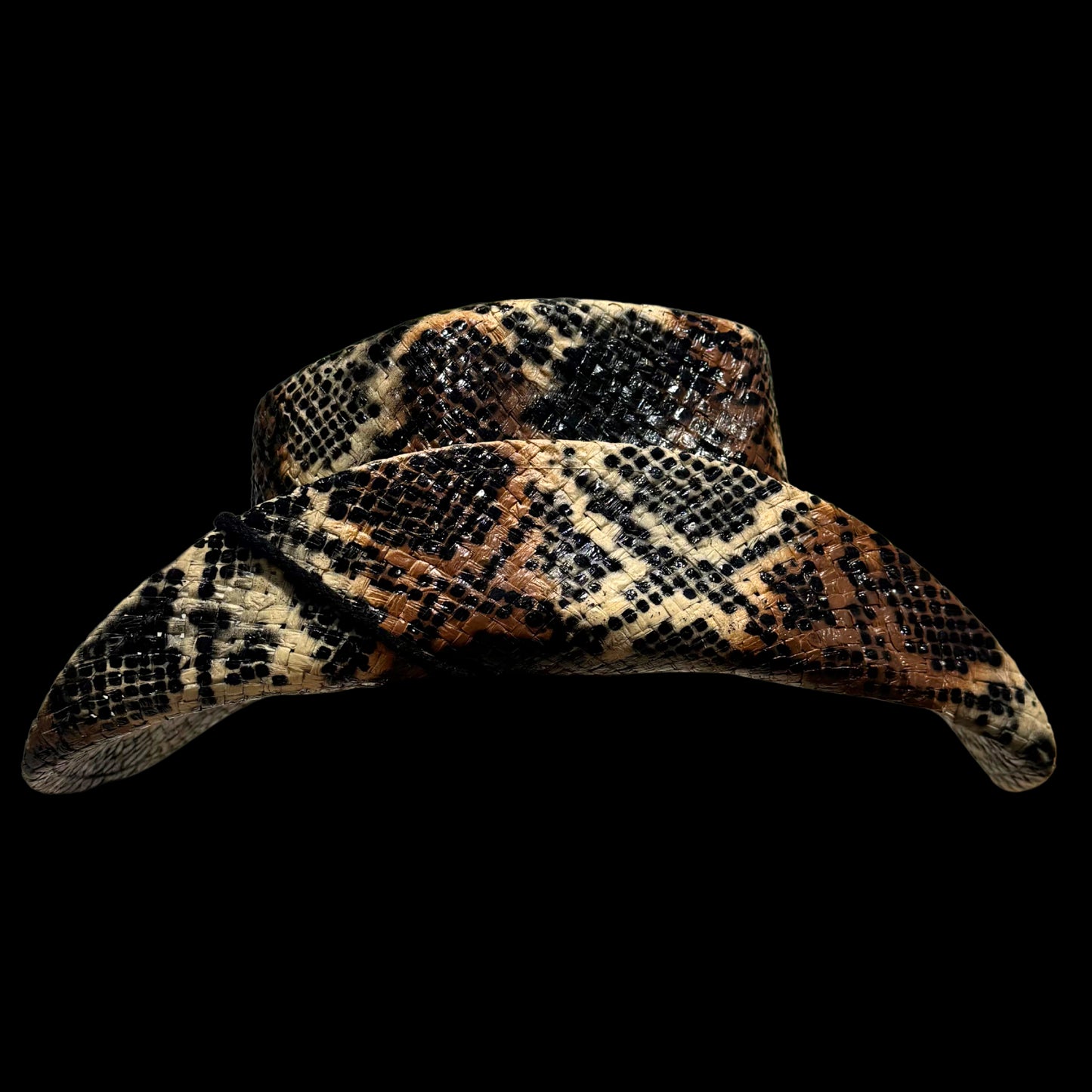 BROWN SNAKESKIN COWBOY HAT - SWAMP HATZ