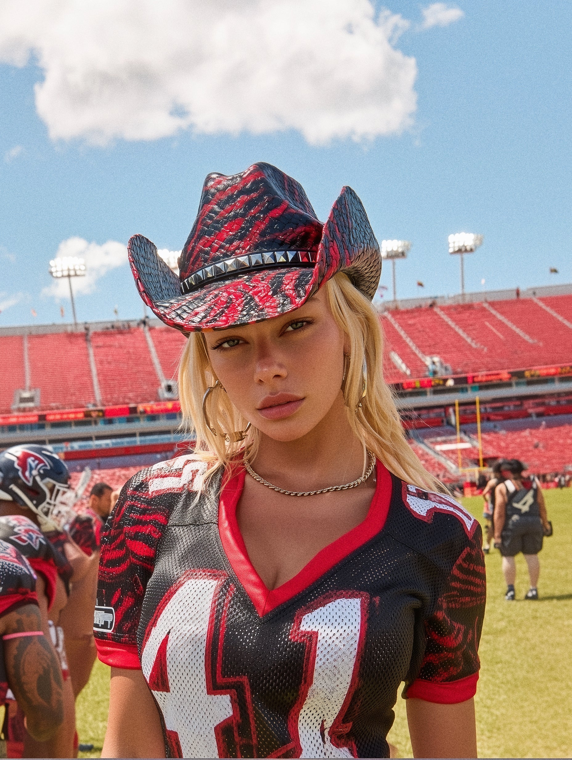 RED TIGER STRIPE COWBOY HAT - SWAMP HATZ