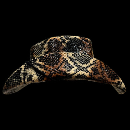 BROWN SNAKESKIN COWBOY HAT - SWAMP HATZ