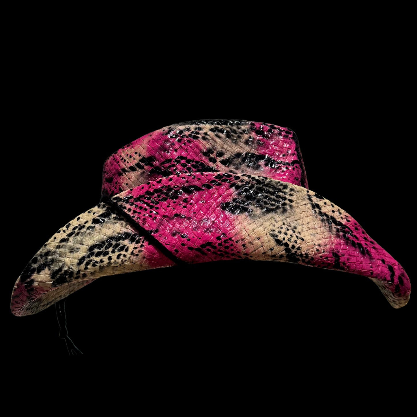 PINK PYTHON SNAKESKIN COWBOY HAT - SWAMP HATZ