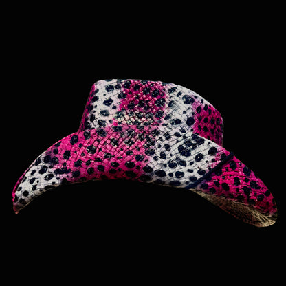 PINK CHEETAH PRINT COWBOY HAT - SWAMP HATZ