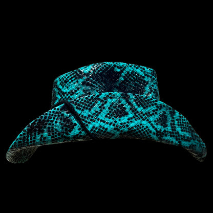 BLUE SNAKESKIN COWBOY HAT - SWAMP HATZ