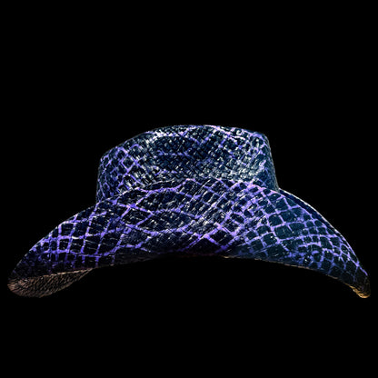 PURPLE ALLIGATOR SKIN COWBOY HAT - SWAMP HATZ