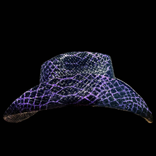 PURPLE ALLIGATOR SKIN COWBOY HAT