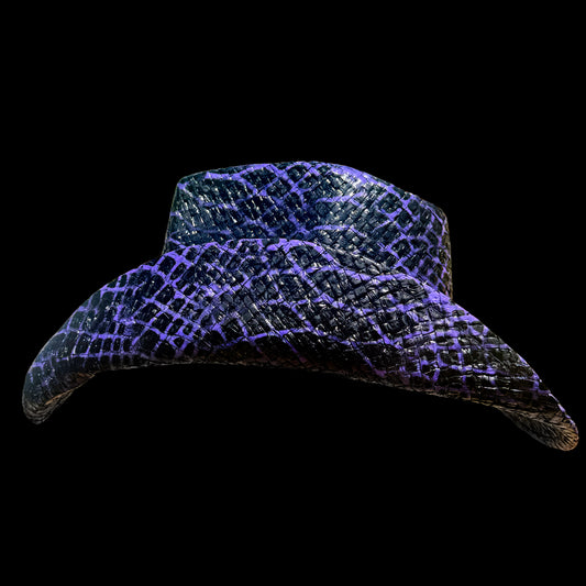 PURPLE ALLIGATOR SKIN COWBOY HAT - SWAMP HATZ