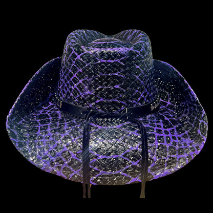 RESERVA ANTICIPADA JUNIO 2026 SOMBRERO VAQUERO DE PIEL DE COCODRILO MORADO