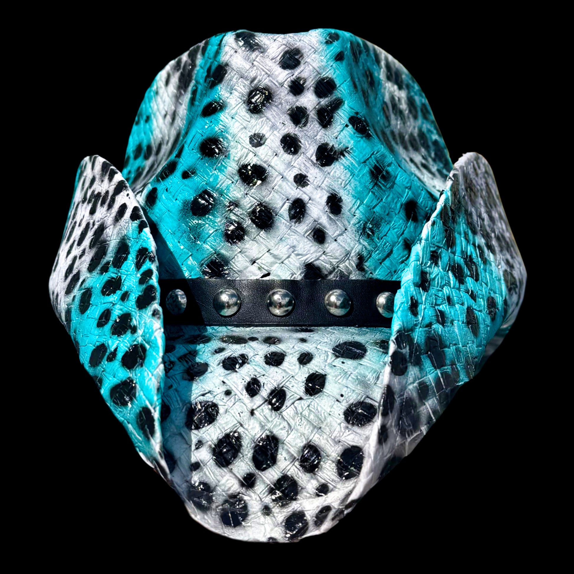 BLUE CHEETAH PRINT COWBOY HAT - SWAMP HATZ