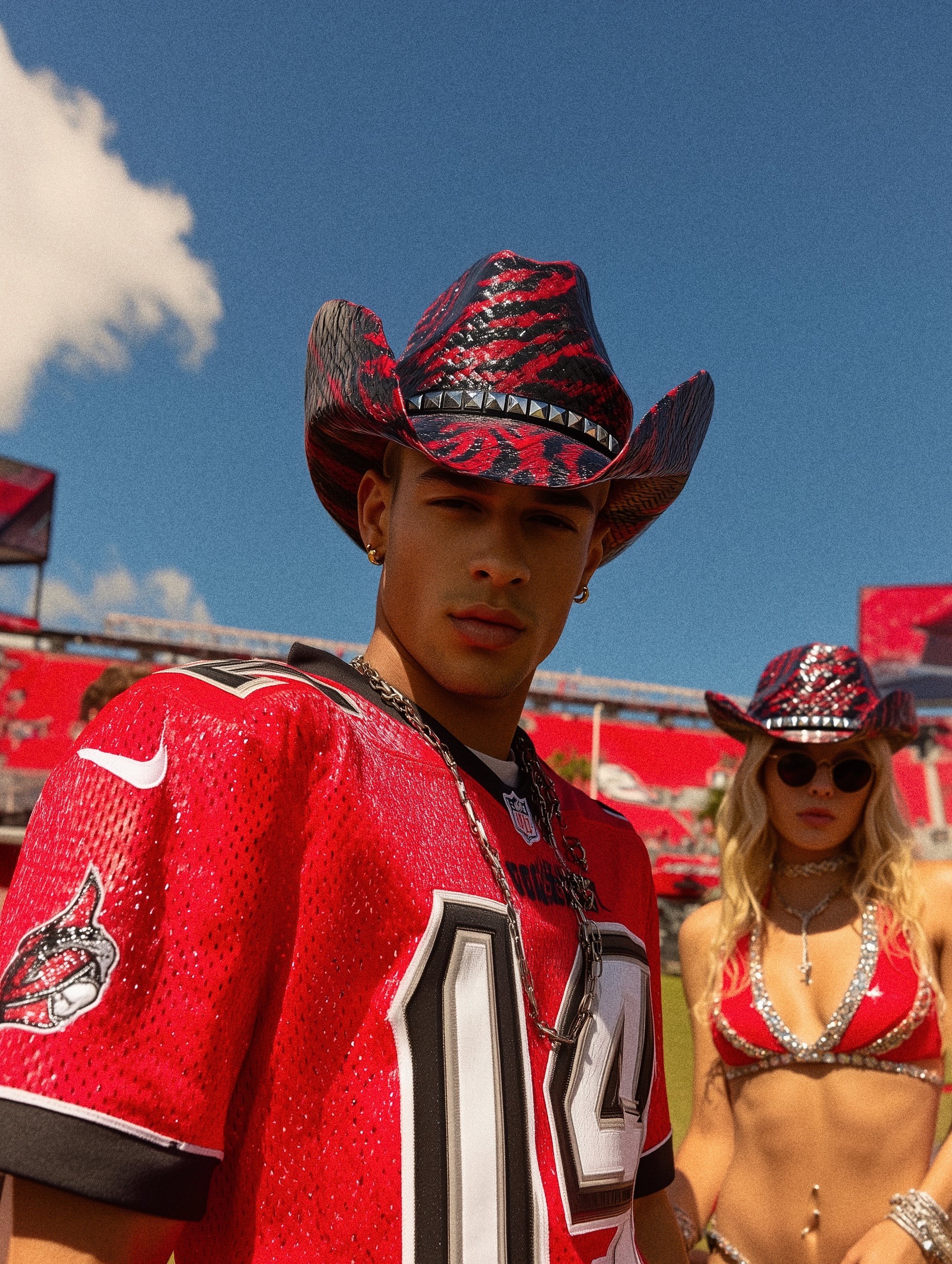 RED TIGER STRIPE COWBOY HAT - SWAMP HATZ