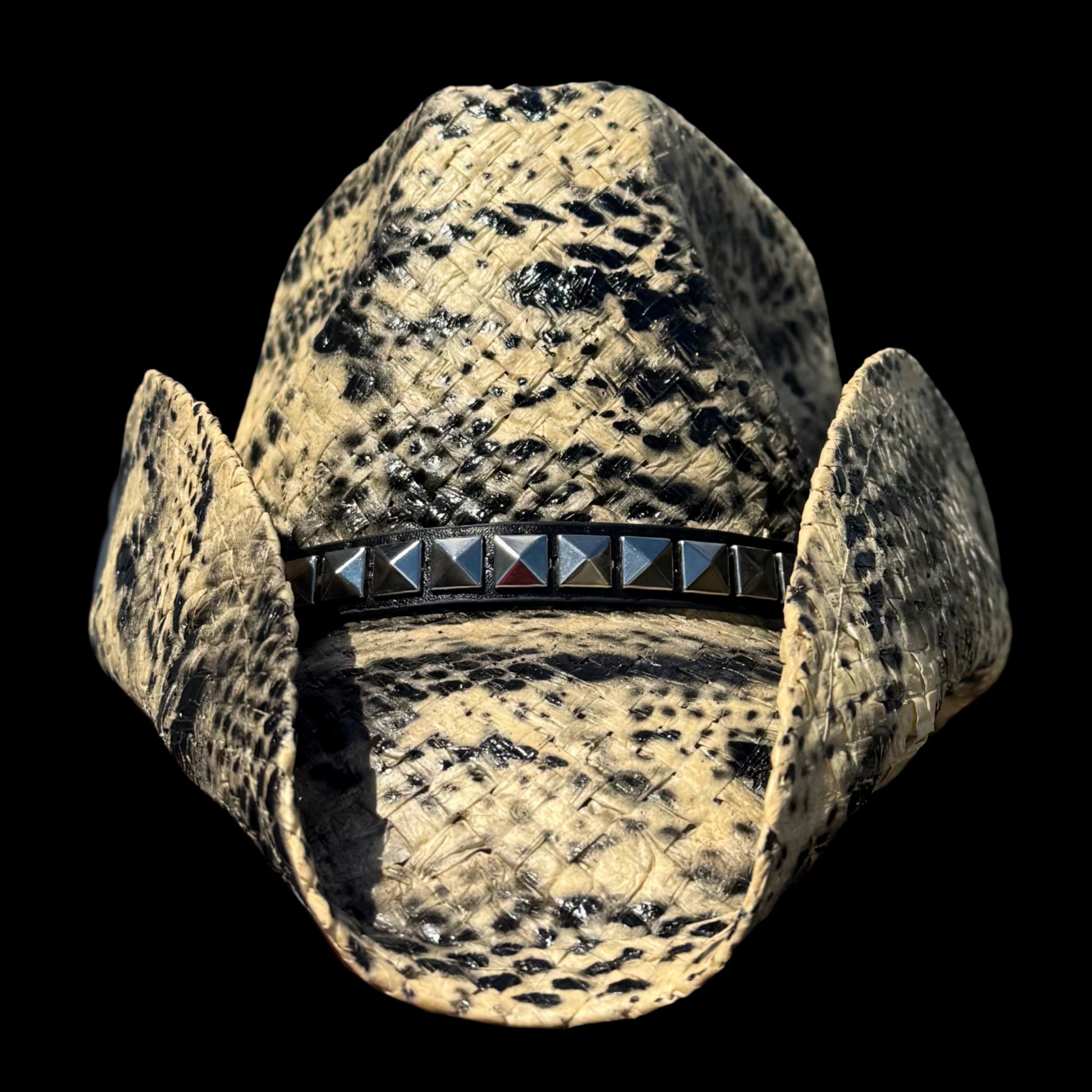 TAN PYTHON SNAKESKIN COWBOY HAT - SWAMP HATZ