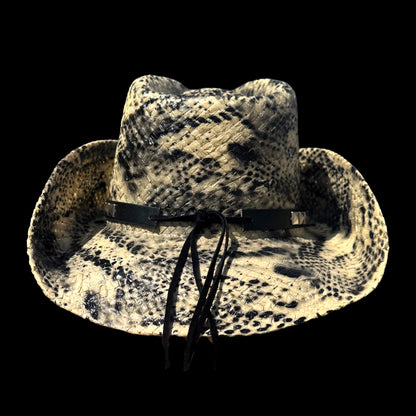 TAN PYTHON SNAKESKIN COWBOY HAT - SWAMP HATZ