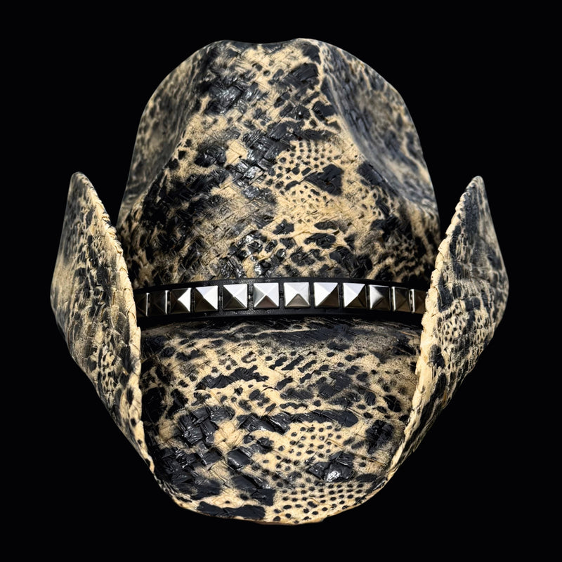 TAN PYTHON SNAKESKIN COWBOY HAT