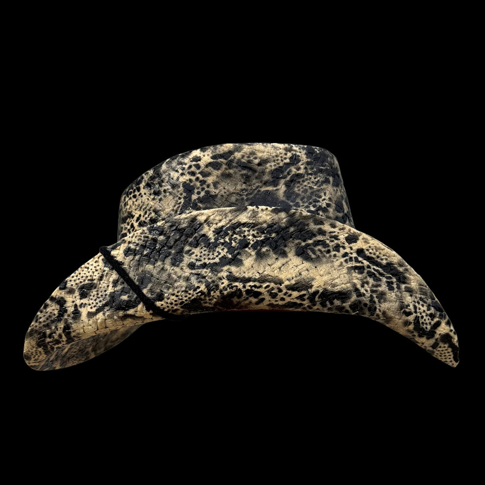 Python Cowboy Hat PRE-ORDER JUNE 2026 TAN PYTHON SNAKESKIN COWBOY HAT – SWAMP HATZ