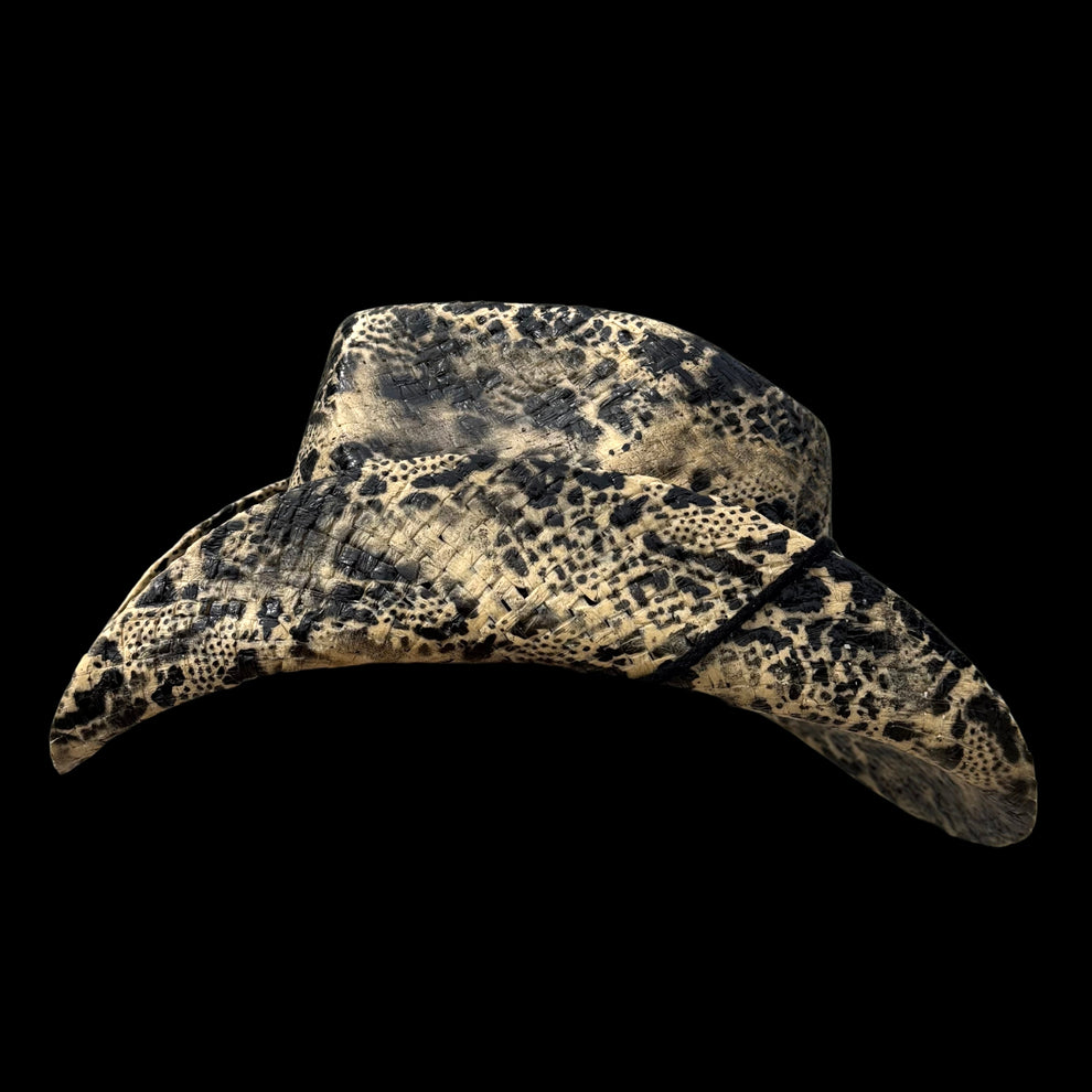 Python Cowboy Hat PRE-ORDER JUNE 2026 TAN PYTHON SNAKESKIN COWBOY HAT – SWAMP HATZ