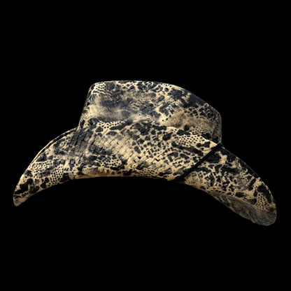 TAN PYTHON SNAKESKIN COWBOY HAT - SWAMP HATZ