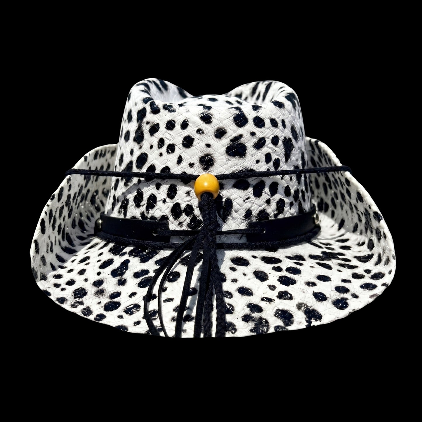 SOMBRERO VAQUERO CON ESTAMPADO DE GUEPARDO BLANCO