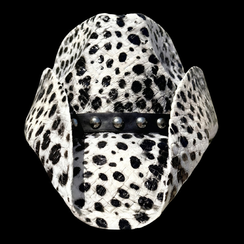 WHITE CHEETAH PRINT COWBOY HAT