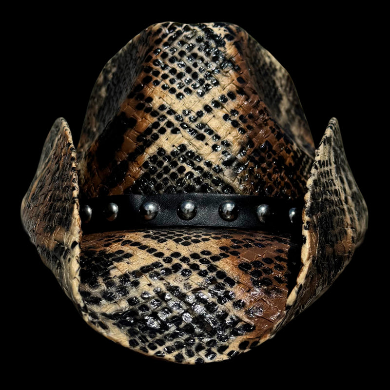 BROWN SNAKESKIN COWBOY HAT