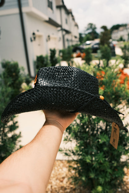 BIKER HAT WITH FLAME PATCH