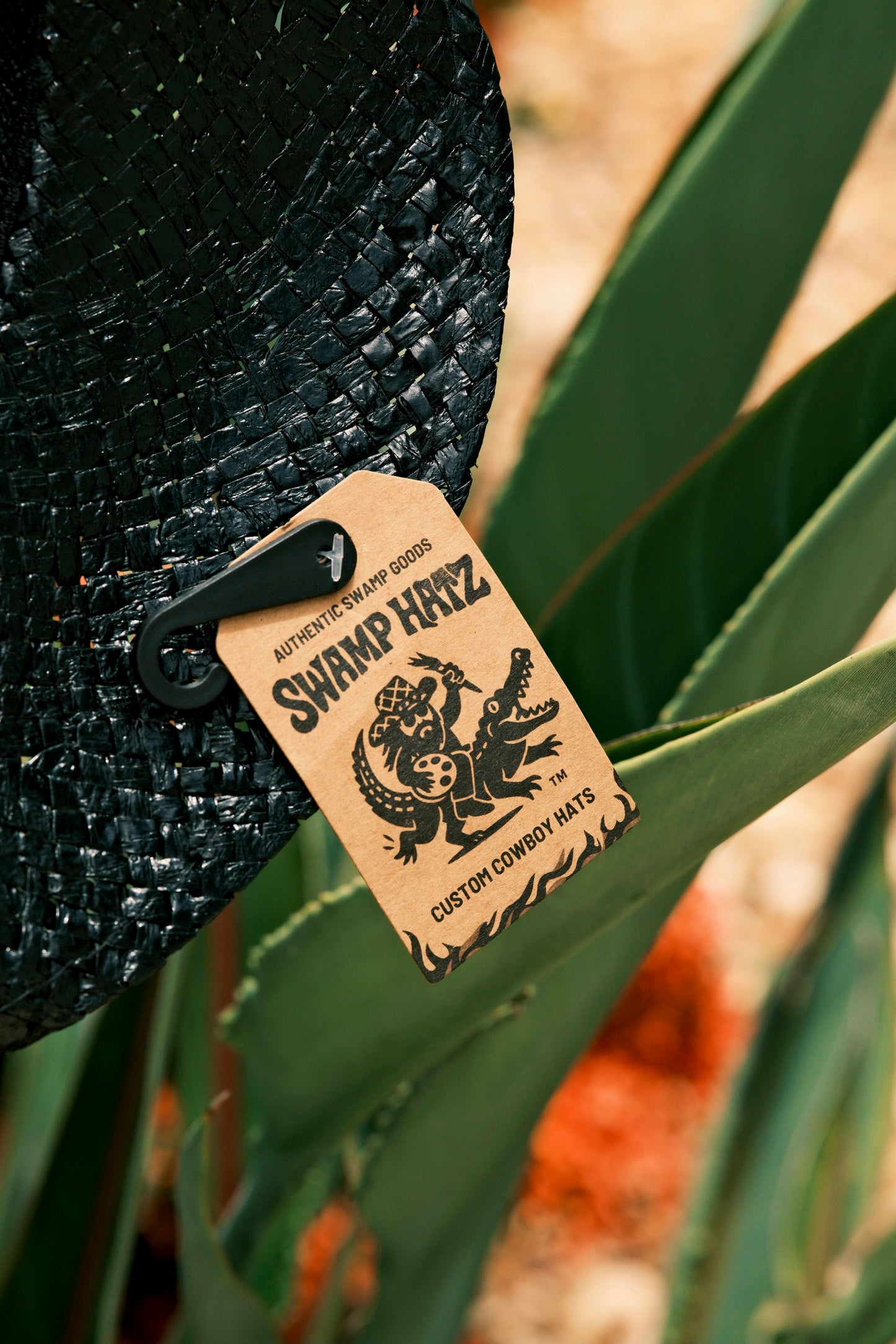 BIKER HAT WITH FLAME PATCH