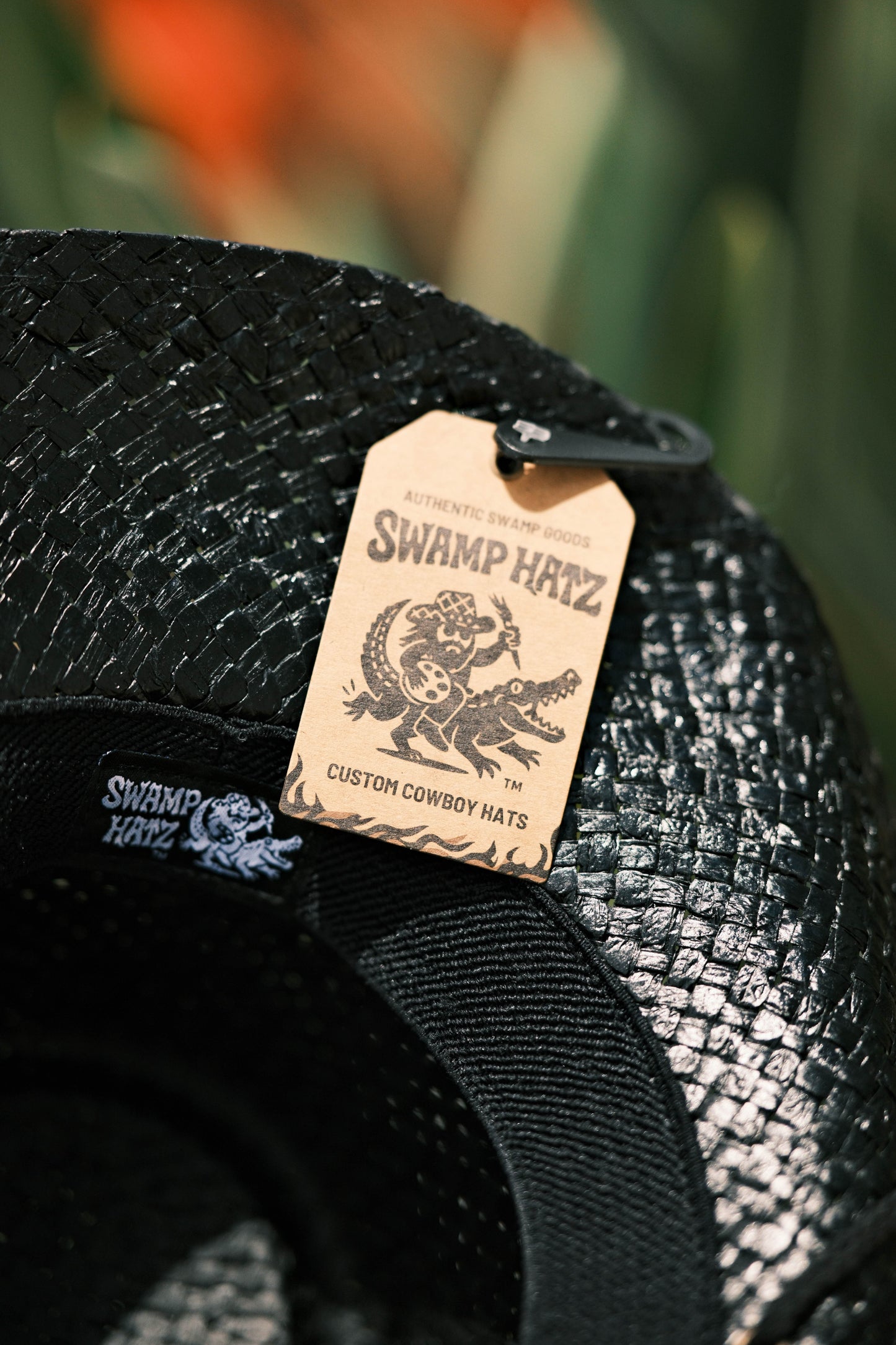 BIKER HAT WITH CIRCLE SKULL PATCH