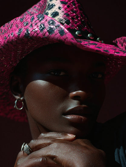 PINK CHEETAH PRINT COWBOY HAT - SWAMP HATZ