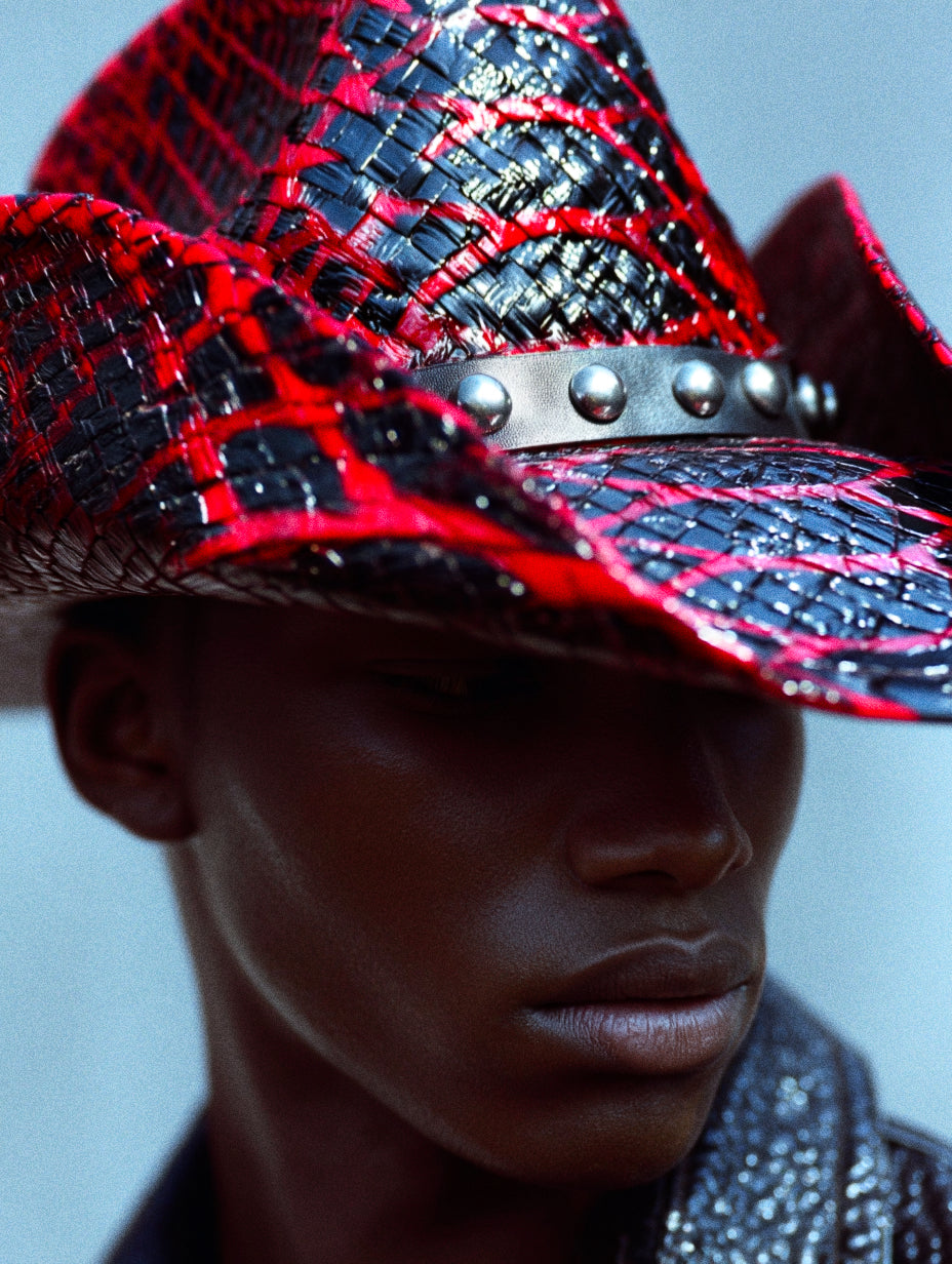 RED ALLIGATOR SKIN COWBOY HAT - SWAMP HATZ