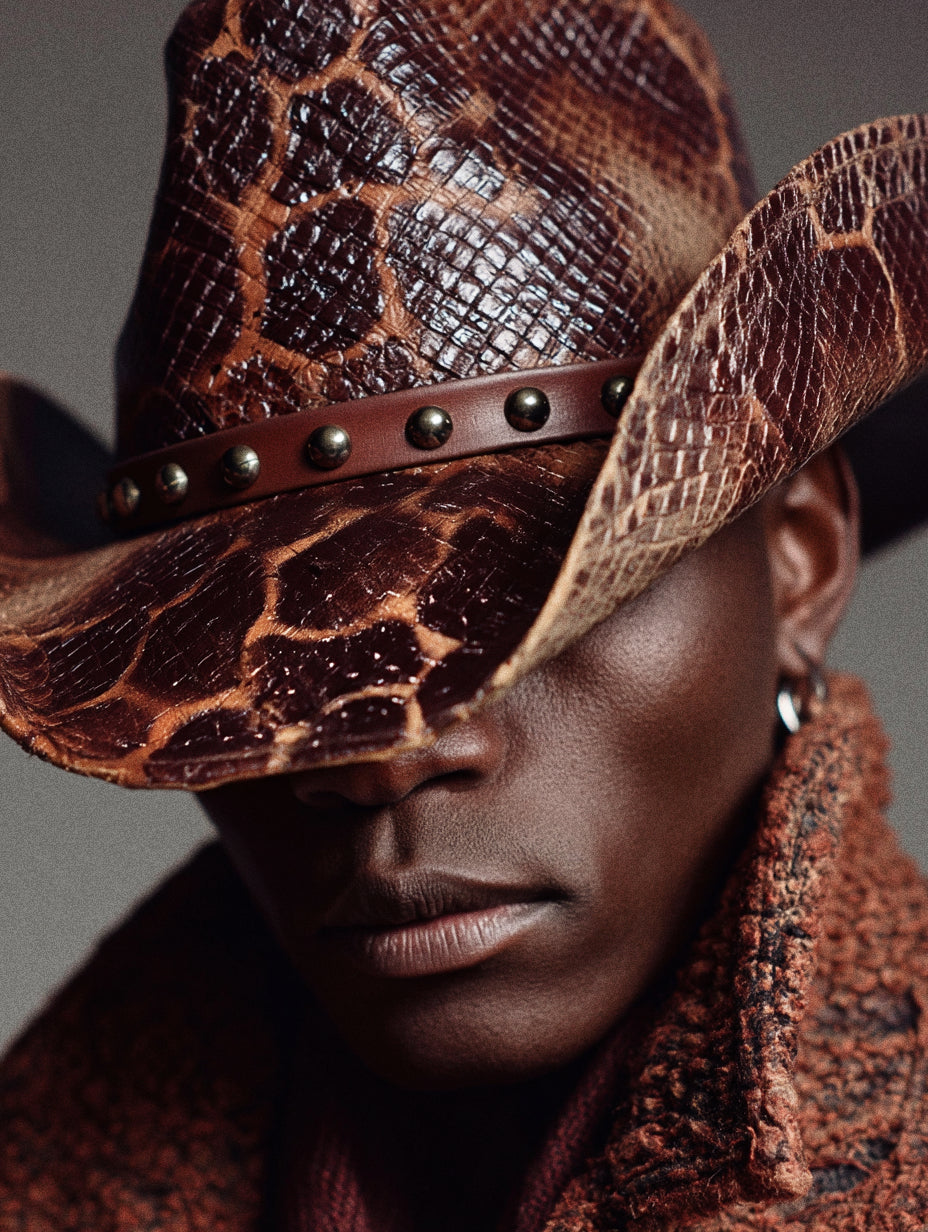 GIRAFFE PRINT COWBOY HAT - SWAMP HATZ