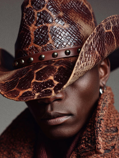 GIRAFFE PRINT COWBOY HAT - SWAMP HATZ
