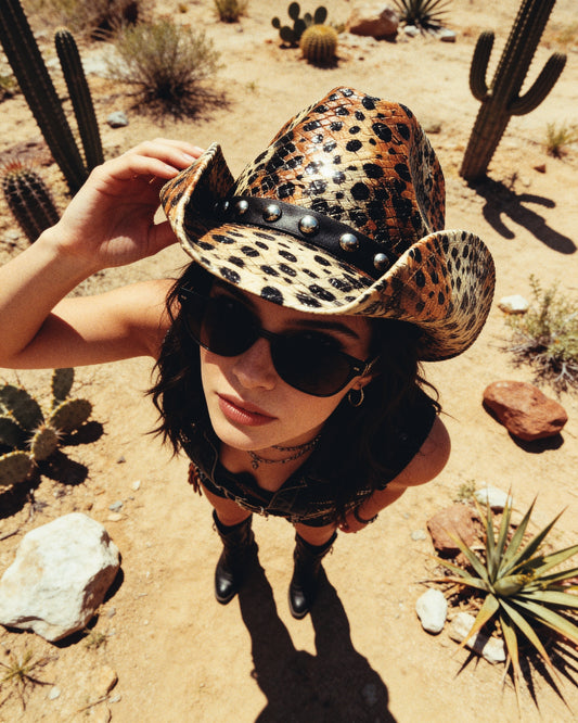 CHEETAH PRINT COWBOY HAT - SWAMP HATZ