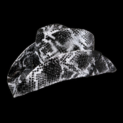 WHITE SNAKESKIN COWBOY HAT - SWAMP HATZ