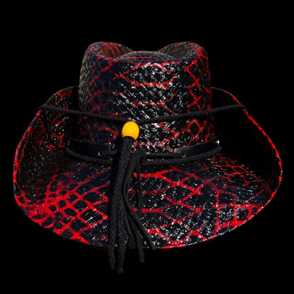 RED ALLIGATOR SKIN COWBOY HAT - SWAMP HATZ