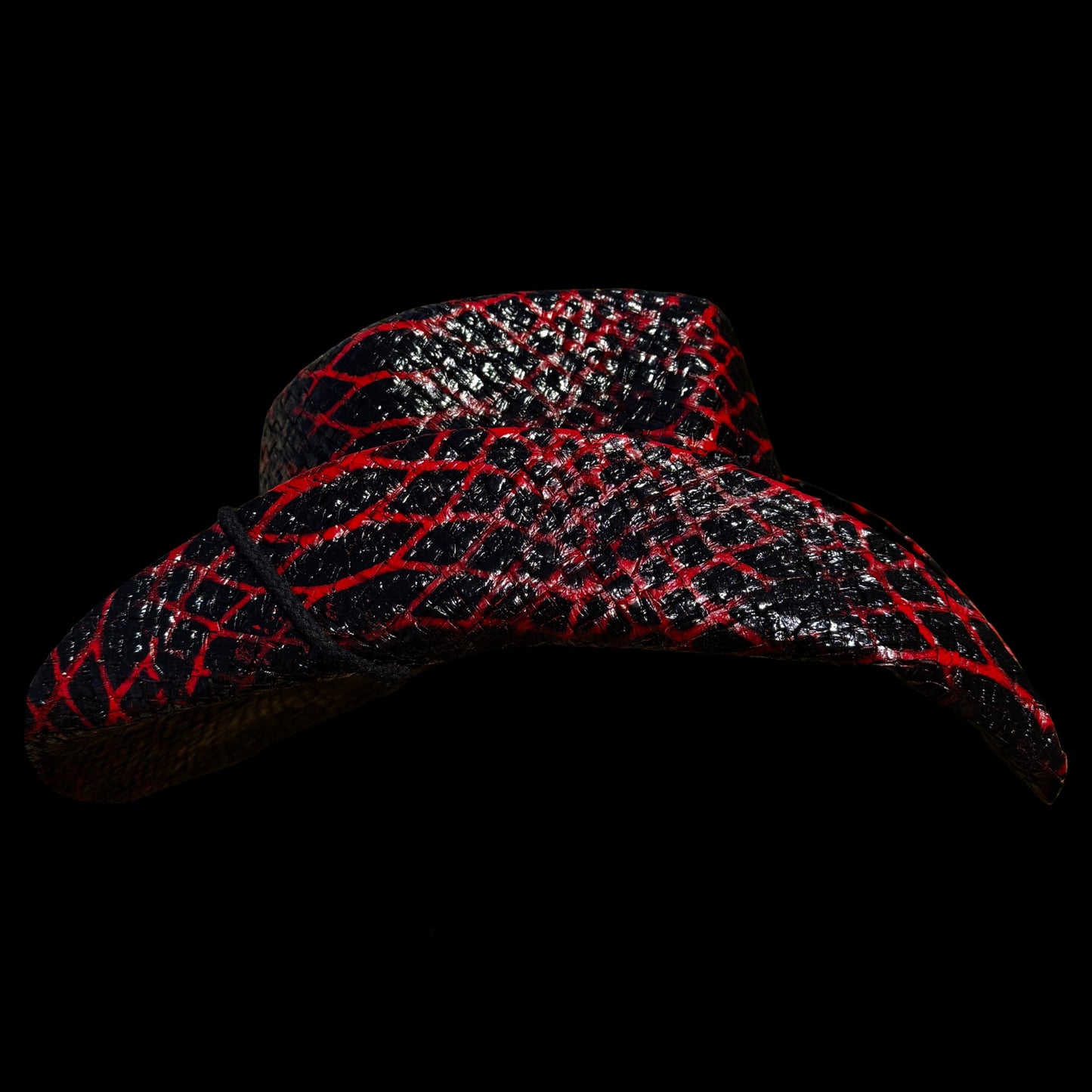 RED ALLIGATOR SKIN COWBOY HAT - SWAMP HATZ