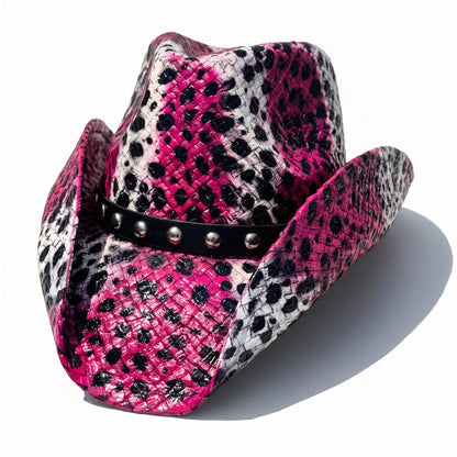 PINK CHEETAH PRINT COWBOY HAT
