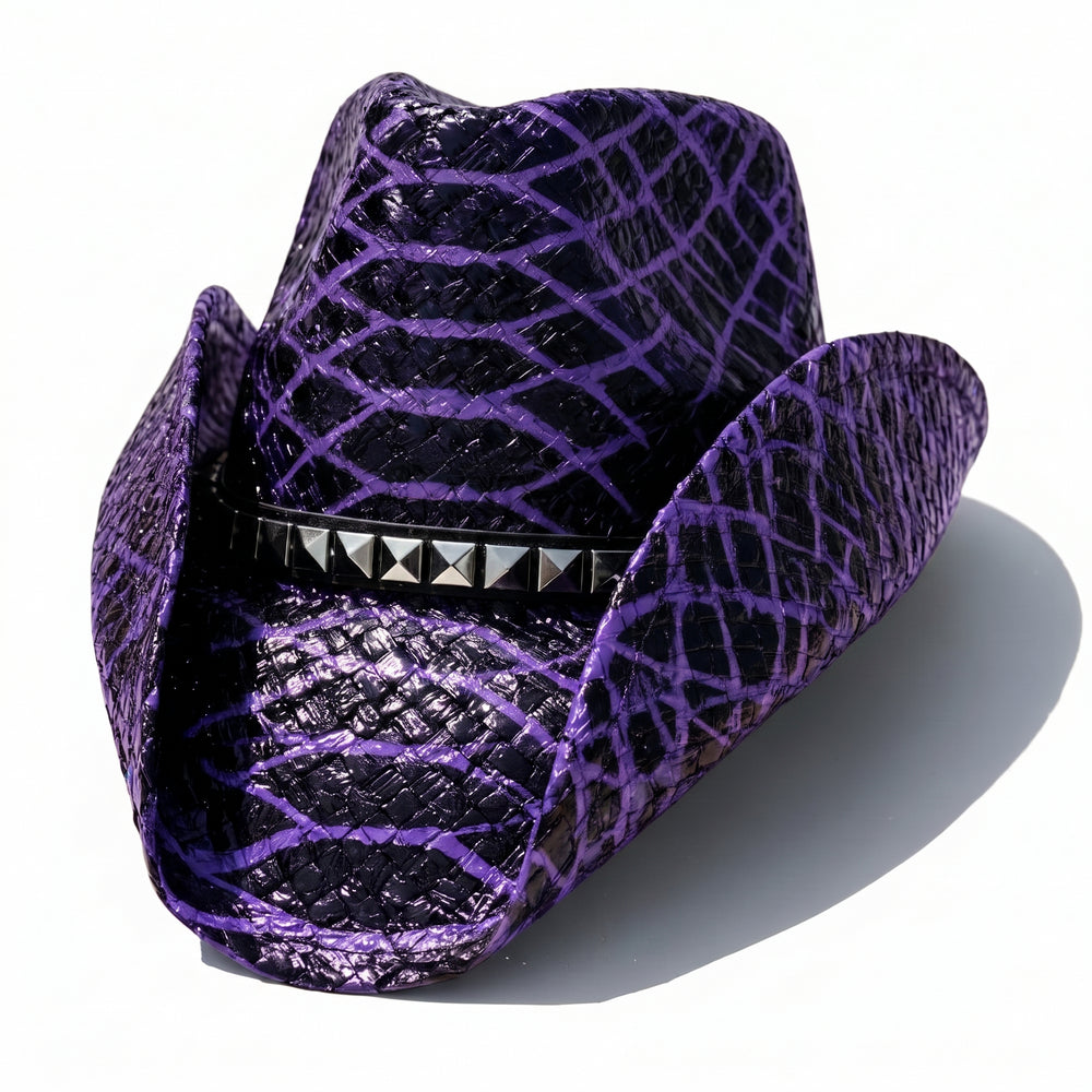 PURPLE ALLIGATOR SKIN COWBOY HAT