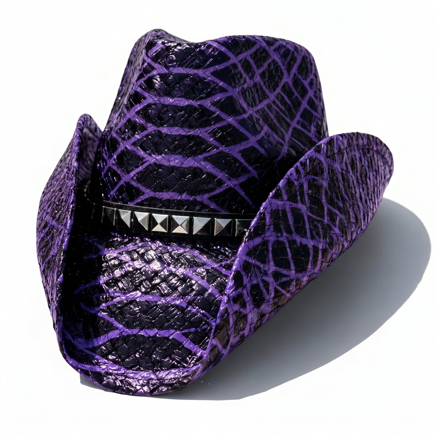 PURPLE ALLIGATOR SKIN COWBOY HAT