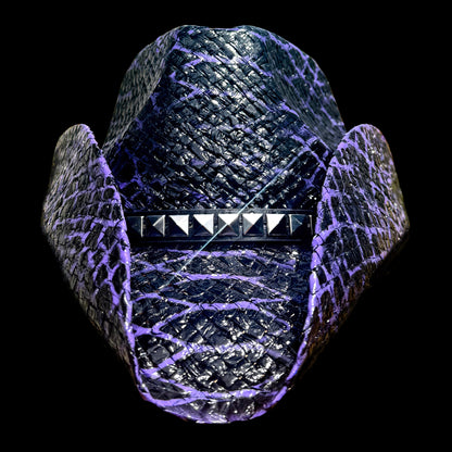 PURPLE ALLIGATOR SKIN COWBOY HAT - SWAMP HATZ