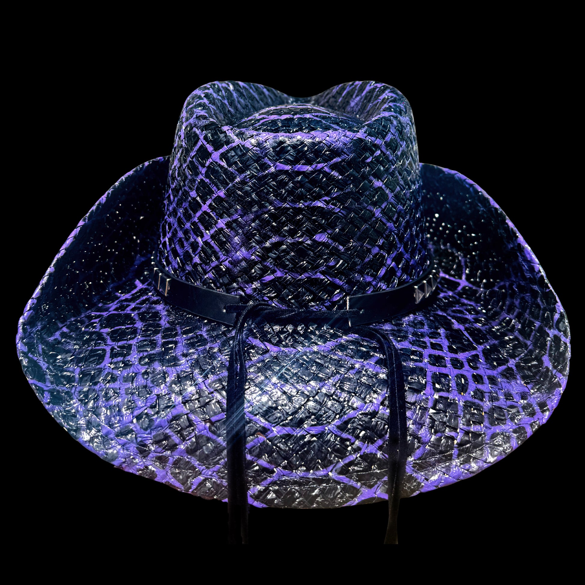 PURPLE ALLIGATOR SKIN COWBOY HAT - SWAMP HATZ