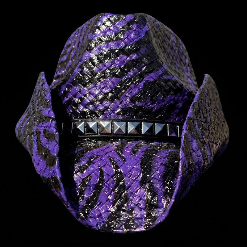 PRE-ORDER JUNE 2026 PURPLE TIGER STRIPE COWBOY HAT