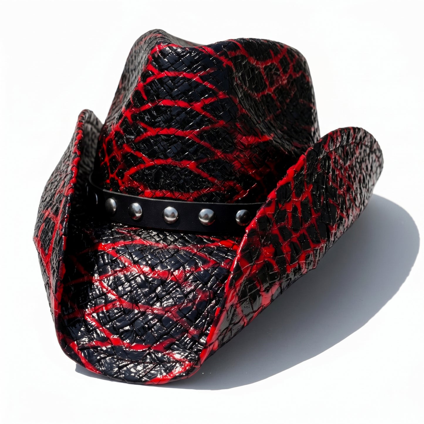 RED ALLIGATOR SKIN COWBOY HAT