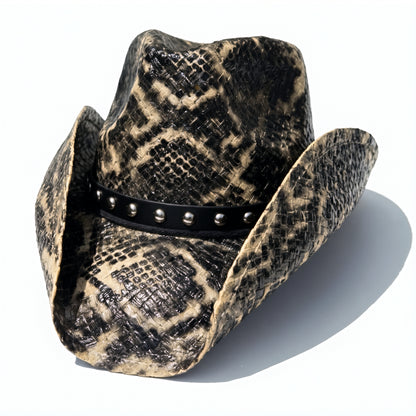 TAN SNAKESKIN COWBOY HAT