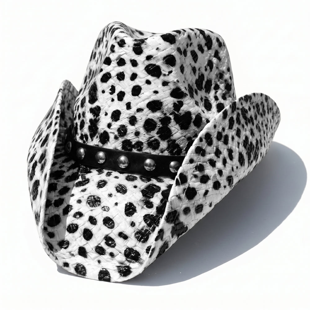 WHITE CHEETAH PRINT COWBOY HAT