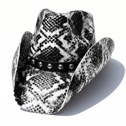 WHITE SNAKESKIN COWBOY HAT